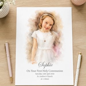 First Holy Communion Digital Watercolour Print