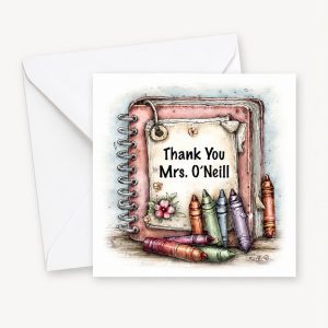 Personalised Teacher Thank You Card (Book)
