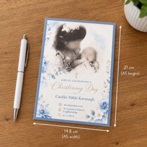 Christening Card with Photograph