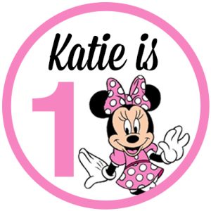 1st Birthday Minnie Mouse Design